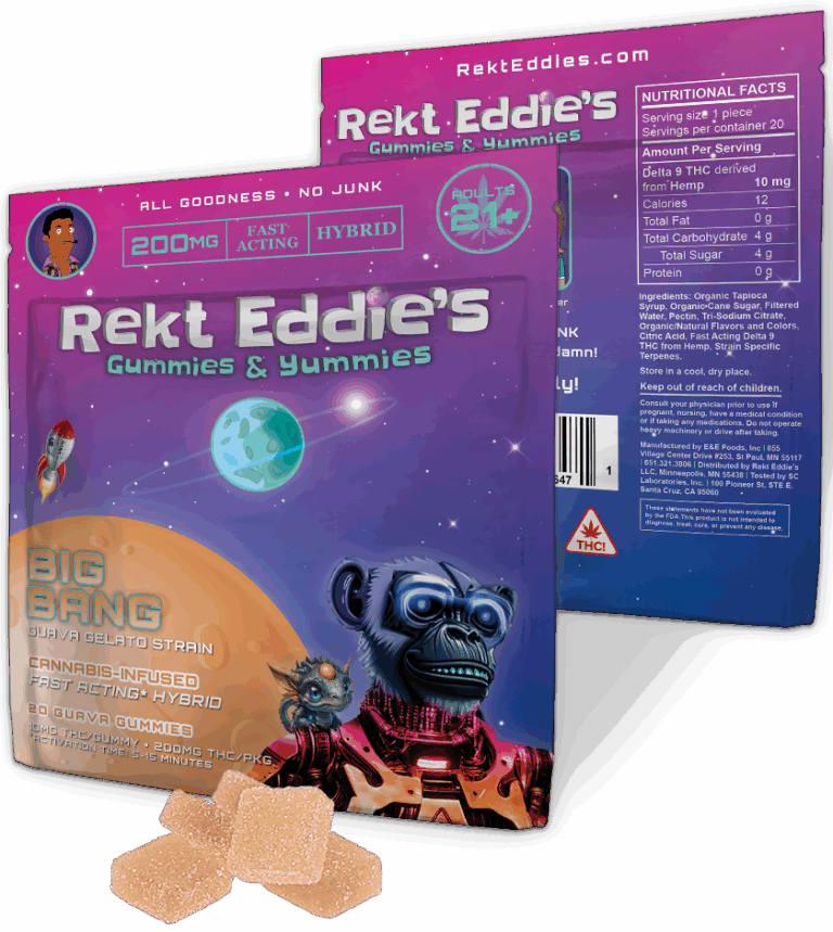 Big Bang Guava Gelato Hybrid Fast Acting Delta 9 THC Gummies 10mg family pic 768x859